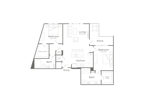 bedroom floor plan | the mansions on the park